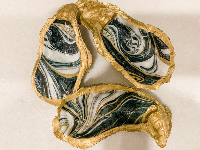 Black Marble Oyster Shell