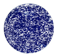 Load image into Gallery viewer, Golden Rabbit Cobalt Swirl Enamelware Large Serving Platter
